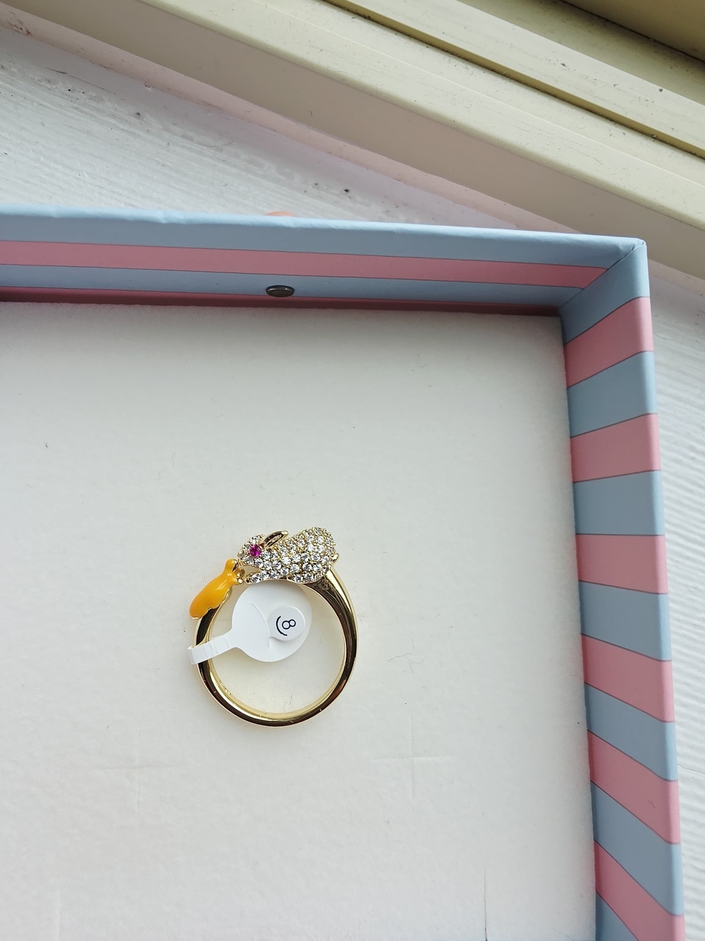 Anillo De Buena Calidad De Oro Laminado 14k , Talla 8